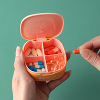 1 sztuk futerał na pigułki na tabletki 4 Gird medycyna Pill's Organizer lek kapsułka plastikowy pojemnik do przevhowywania Box Divider tygodniowy pojemnik na tabletki w podróży Cutter 3